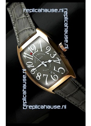 Franck Muller Black Casa Japanese Replica Watch in Grey Dial