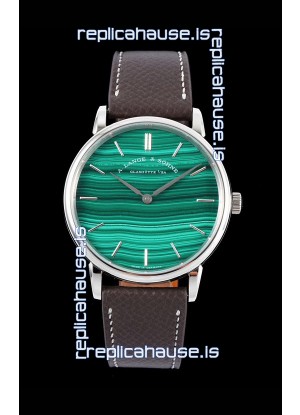 A.Lange & Sohne Saxonia Thin Swiss Replica Watch Steel Case Green Dial