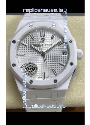 Audemars Piguet Royal Oak 15500 White Ceramic Super Clone Replica Watch 