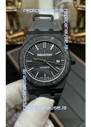 Audemars Piguet Royal Oak Super Clone 15400 Forged Carbon Casing Watch Black Dial