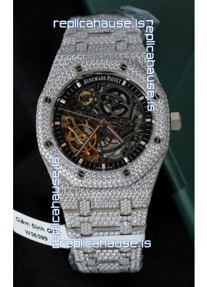 Audemars Piguet Royal Oak Super Clone Openworked ICED-OUT Edition Watch 