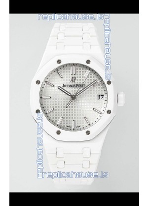 Audemars Piguet Royal Oak 15500 White Ceramic Super Clone White Dial Watch 