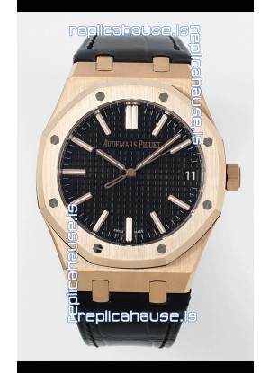 Audemars Piguet Royal Oak 15510OR 41MM Rose Gold Black Dial Super Clone Replica Watch