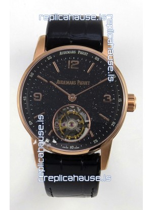Audemars Piguet CODE 11.59 29396 Rose Gold Black Aventurine Enamel Super Clone Watch 
