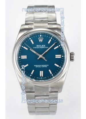 Rolex Oyster Perpetual Super Clone REF#126000 36MM Blue Dial Swiss Replica