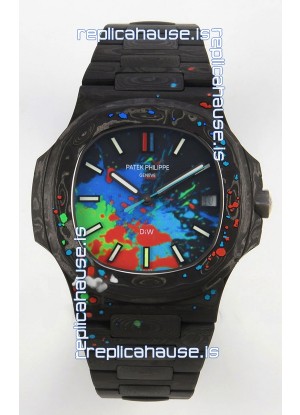 Patek Philippe Nautilus 5711 DiW Motley Carbon Dial 1:1 Mirror Swiss Replica Watch