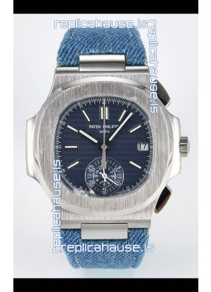 Patek Philippe Nautilus 5980/60G-001 Blue Dial Fabric Strap