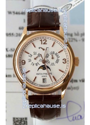 Patek Philippe Complications 4946R Swiss Replica Watch in White Dial 