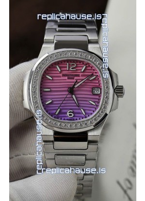 Patek Philippe 7010R Gradient Purple and Pink Dial Swiss Quartz Replica Watch