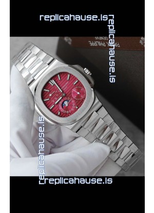 Patek Philippe Nautilus 5740 Perpetual Calendar Stainless Steel Pink Dial Swiss Replica Watch