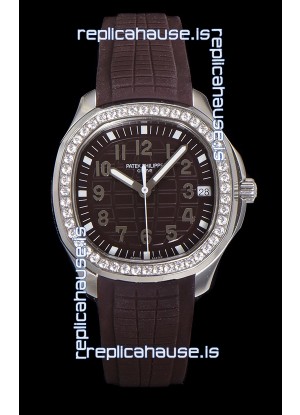 Patek Philippe Super Clone Aquanaut Stainless Steel Brown Dial 38.5MM Watch 