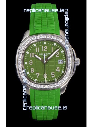 Patek Philippe Super Clone Aquanaut Stainless Steel Green Dial 38.5MM Watch 