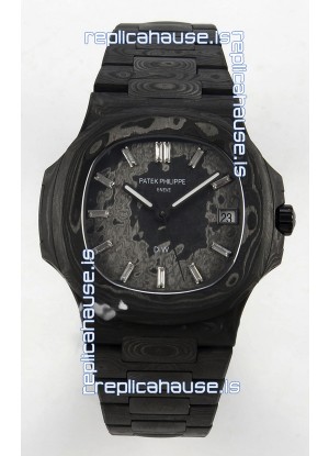 Patek Philippe Nautilus 5711 DiW Black Carbon Dial 1:1 Mirror Swiss Replica Watch