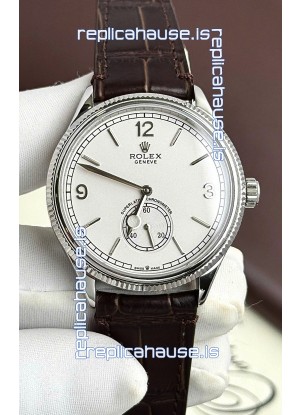 Rolex 1908 Perpetual Swiss Movement Replica Watch in Steel Casing White Dial 