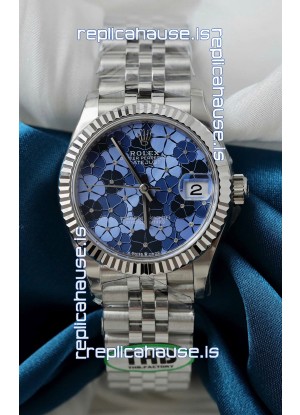 Rolex Datejust Cal.3235 Movement Super Clone Stainless Steel 31MM Motif Dial Watch 