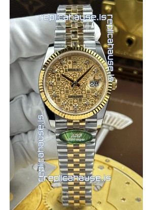 Rolex Datejust Super Clone Cal.3235 Brown Computer Dial 2 Tone Yellow Gold Casing Watch 36MM