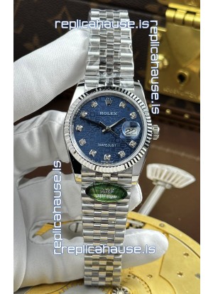 Rolex Datejust Super Clone Cal.3235 Blue Computer Dial Steel Casing Watch 36MM