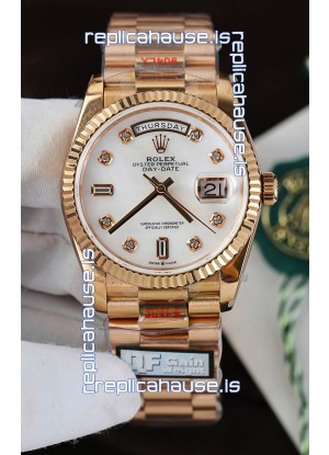Rolex Day Date Presidential 18K Rose Gold Watch 40MM - Pearl Dial 1:1 Mirror Quality