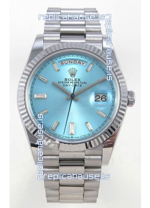 Rolex Day Date Super Clone ICE Blue Dial 40MM 220 Grams Swiss Replica watch 
