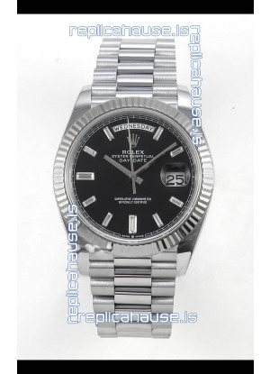Rolex Day Date Super Clone Black Dial 40MM 188 Grams Swiss Replica watch 