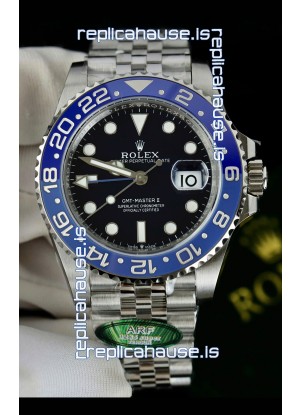 Rolex GMT Masters Super Clone Custom Ceramic Bezel Black Dial Watch 