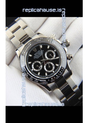 Rolex Daytona Japanese Movement Replica Watch in Black Dial - Ceramic Bezel 