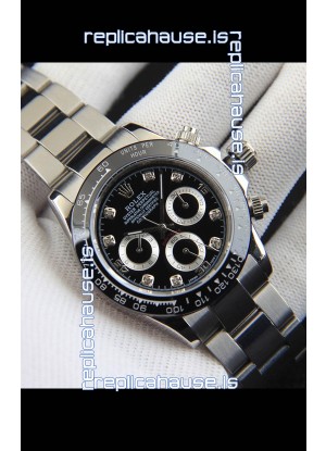 Rolex Daytona Japanese Movement Replica Watch in Black Dial - Ceramic Bezel 