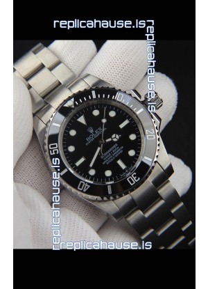Rolex Submariner No-Date Japanese Replica Watch 904L Steel Black Dial