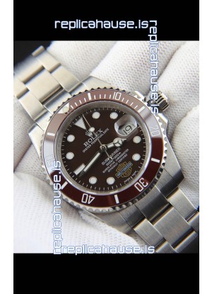 Rolex Submariner Harley-Davidson Japanese Replica Watch 904L Steel Brown Dial Watch 
