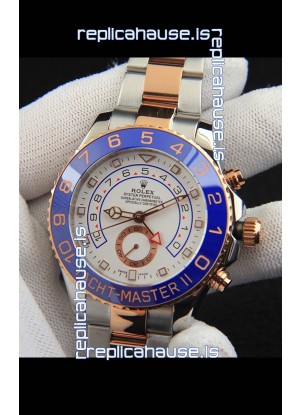 Rolex Yachtmater II Japanese Movement Replica Watch 44M Two Tone Rose Gold