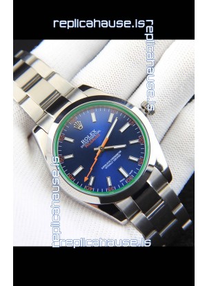 Rolex Milgauss Japanese Movement Replica Watch in Blue Dial 