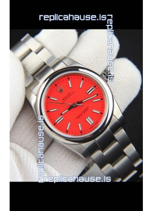 Rolex Oyster Perpetual Japanese Movement Replica Watch 36MM - Red Dial