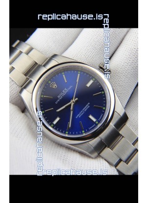 Rolex Oyster Perpetual Japanese Movement Replica Watch 39MM - Blue Dial