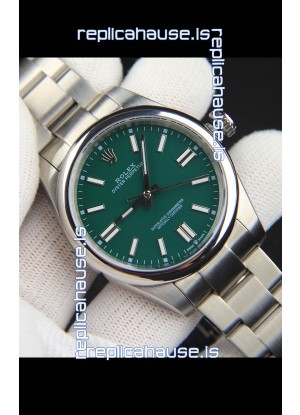 Rolex Oyster Perpetual Japanese Movement Replica Watch 41MM - Green Dial