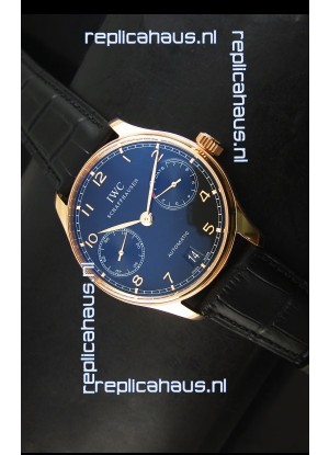 IWC Portugieser IW500702 Swiss Automatic Watch in Black Dial - Updated 1:1 Mirror Replica 