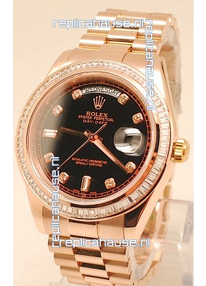 Rolex Day Date II Rose Gold Japanese Replica Watch