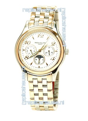 Patek Philippe Grand Complications Japanese Replica Gold Watch in Arabic Hour Markers