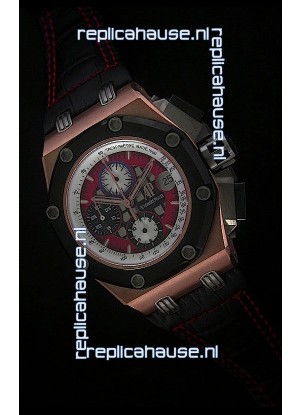 Audemars Piguet Royal Oak Offshore Rubens Barrichello Pink Gold Watch - Secs hand 12 O clock