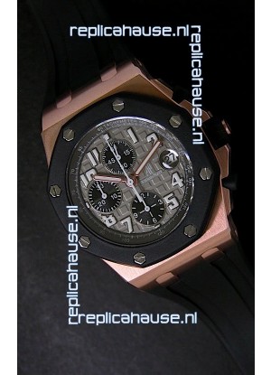 Audemars Piguet Royal Oak Offshore Swiss Watch in Grey Safari Dial - Secs hand 12 O clock