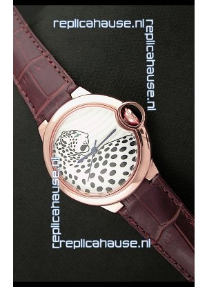 Ballon De Cartier Watch in Pink Gold Casing