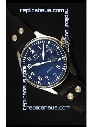 IWC Big Pilot IW500901 - Functional Power Reserve Brown Strap Black Dial 1:1 Mirror Watch
