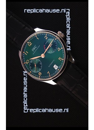 IWC Portugieser Swiss Updated Version - 1:1 Mirror Replica Watch Green Dial Steel Case Watch