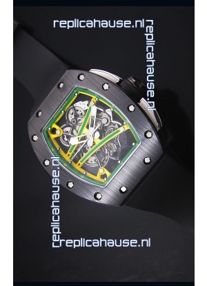 Richard Mille RM061 Ceramic Case Swiss Yellow/Green Bezel Replica Watch