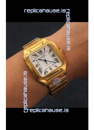 Santos De Cartier 1:1 Mirror Replica - 40MM Yellow Gold Swiss Movement Watch