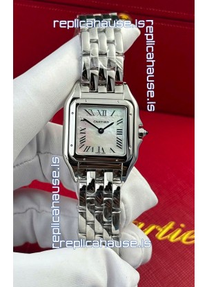 PANTHERE de Cartier Edition 27mm Pearl Dial 1:1 Mirror Swiss Watch Steel Casing