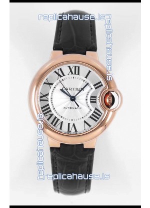 Ballon De Cartier Swiss Automatic 1:1 Mirror Quality 33MM in Rose Gold Plating