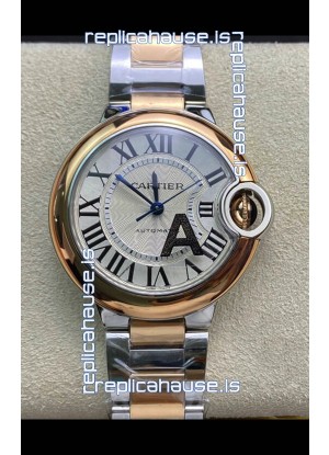Ballon De Cartier Swiss Automatic 1:1 Mirror Quality 33MM in 2 Tone Rose Gold Casing