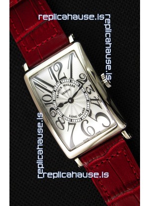 Franck Muller Long Island Ladies Replica Watch in Swiss Quartz Movement Red Strap 