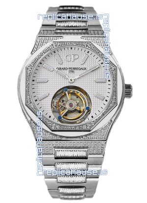 Girard Perregaux Laureato Tourbillon 1:1 White Dial Mirror Swiss Replica Watch
