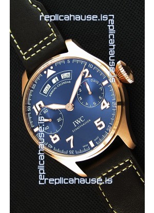 IWC Big Pilot Annual Calender Steel Blue Dial 1:1 Mirror Replica